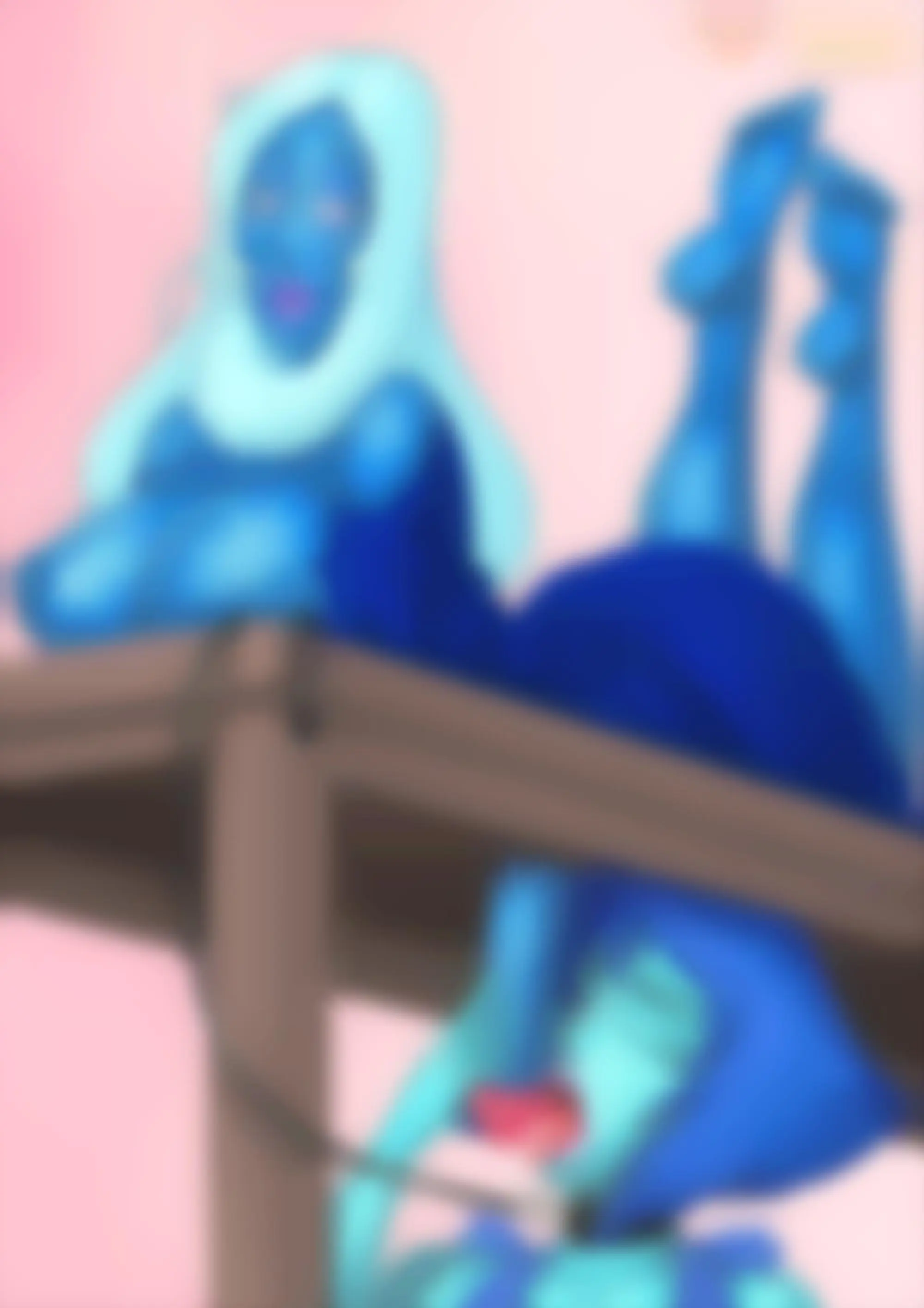 blue diamond, lapis lazuli milking table bondage futa bj