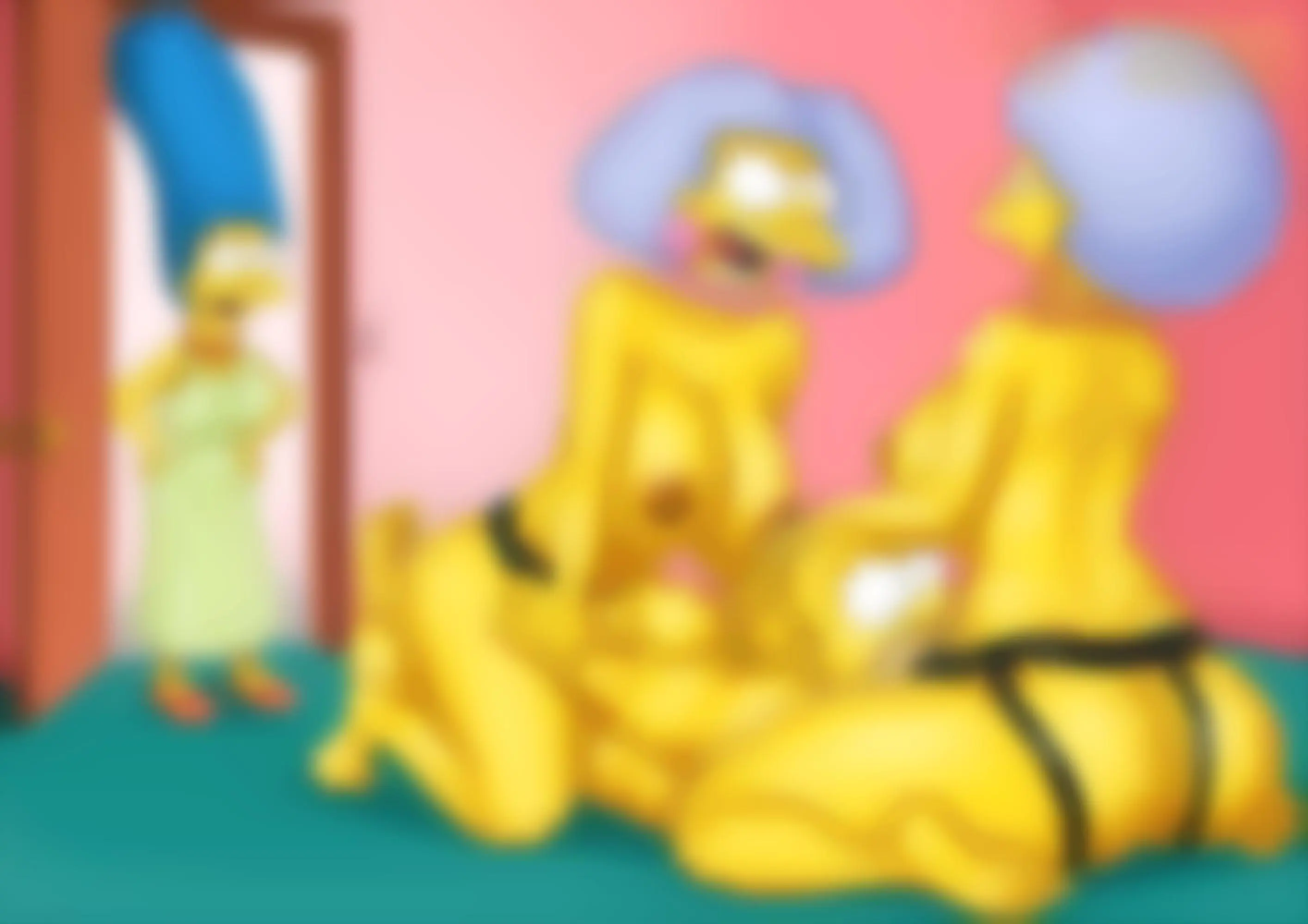 homer simpson caught pegging strap on spitroast